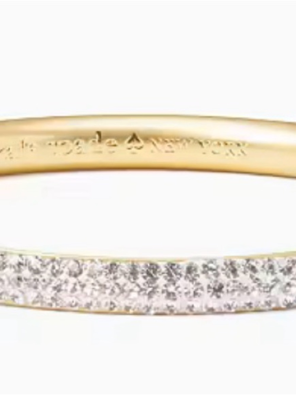 kate spade gold-tone crystal pavé bangle - Picture 4 of 5